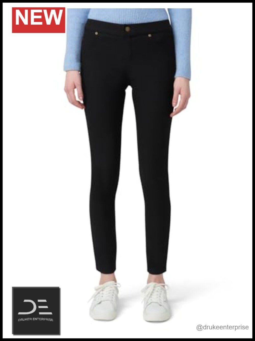 HUE Ultra Soft Fleece Lined Denim Leggings High Rise Skinny